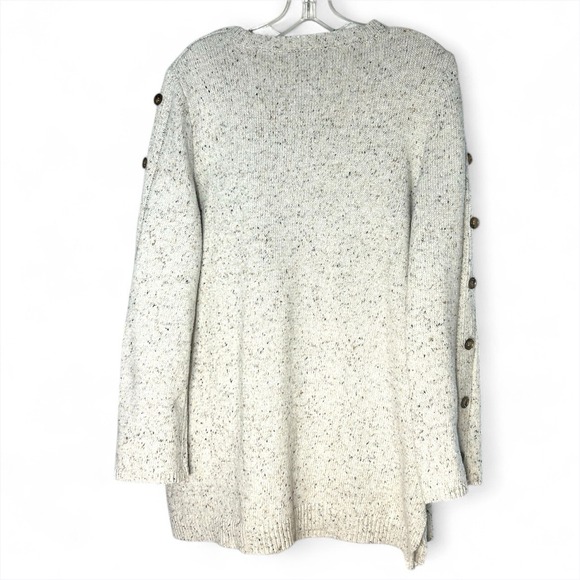 Lane Bryant Women's Knit Sweater Beige Button Wide Sleeve Size 14/16 - Picture 2 of 6